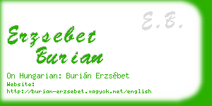 erzsebet burian business card